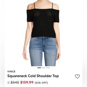 Vince Squareneck Cold Shoulder Top